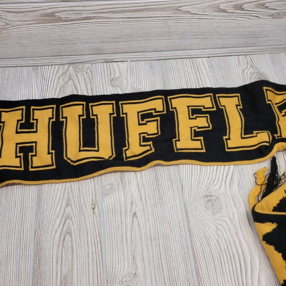 Harry Potter Hufflepuff Scarf Knit Yellow Black Banner‎ Wizard Costume Cosplay